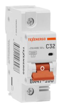 Автоматический выключатель ВА47-100 1п   32А  10кА Texenergo хар-ка С