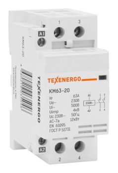 Контактор модульный КМ63-20  63А  2НO  230В Texenergo