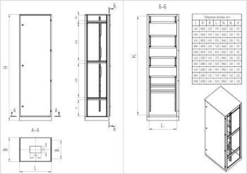 Корпус ВРУ-1 2000х600х600  IP54 с боковыми панелями  RAL 7035 серый   TEXENERGO