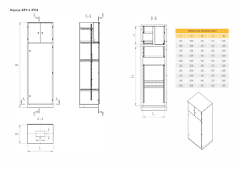 Корпус ВРУ-3 2000х630х600  IP54  RAL 7035 цельнометаллический