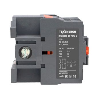 Пускатель магнитный ПМЛ 2100-25  400В  Исп."А"  25А  1з  Теxenergo