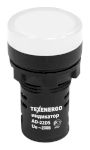 Арматура светосигнальная AD22DS(LED) 230В AC/DC d22  белая       Texenergo