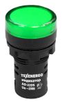 Арматура светосигнальная AD22DS(LED) 230В AC/DC d22  зеленая  Texenergo