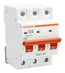 Автоматический выключатель ВА67-29 3п  4А    6кА Texenergo хар-ка С